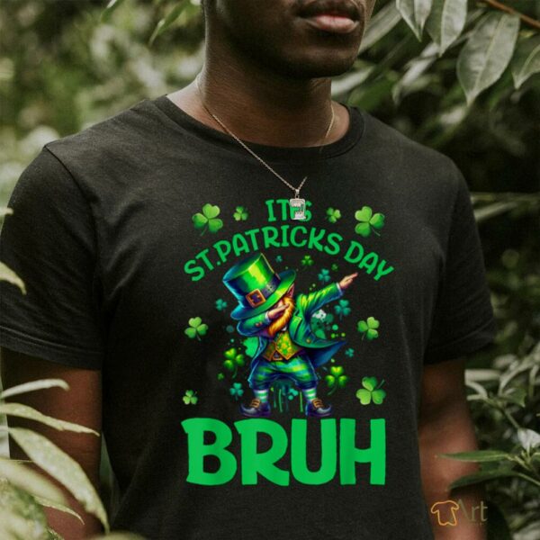 Bruh St Patricks Day Boys Kids Saint Patricks Day Leprechaun T Shirt