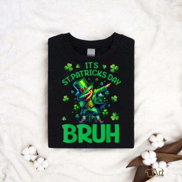 Bruh St Patricks Day Boys Kids Saint Patricks Day Leprechaun T Shirt