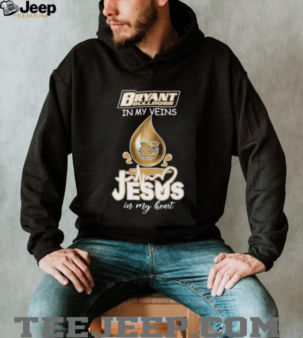 Bryant Bulldogs in my veins Jesus in my heart drop blood shirt