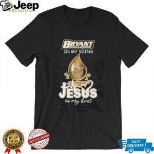Bryant Bulldogs in my veins Jesus in my heart drop blood shirt2