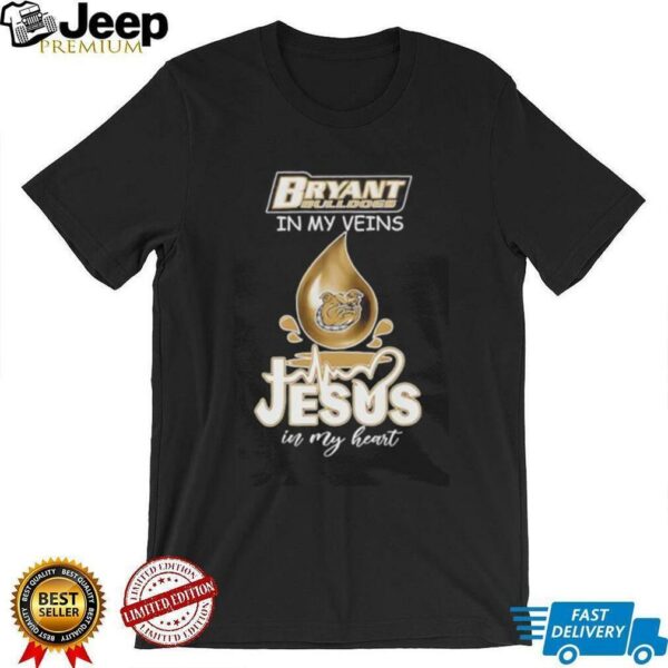 Bryant Bulldogs in my veins Jesus in my heart drop blood shirt