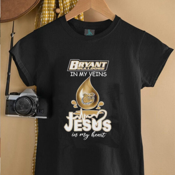 Bryant Bulldogs in my veins Jesus in my heart drop blood shirt