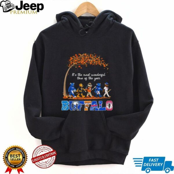 Buffalo Sports Teams Mascot Abbey Road It’s The Most Wonderful Time Of The Year Shirt