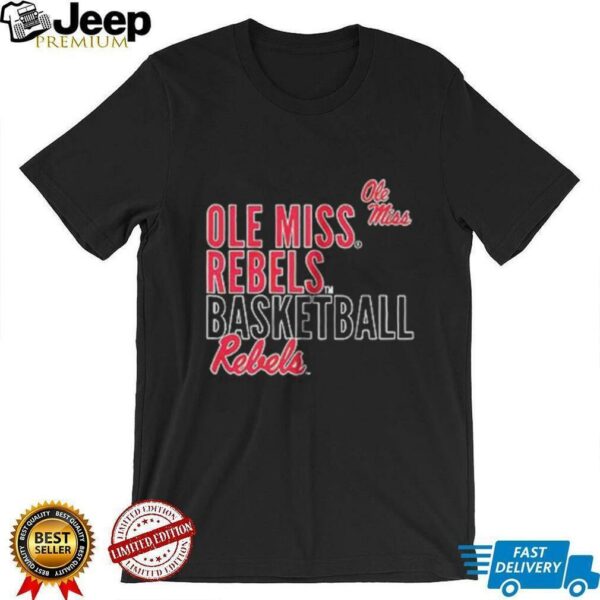 Ole Miss basketball text logo overlay shirt