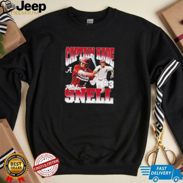 Captain Kade Kade Snell Alabama Crimson Tide Baseball shirt
