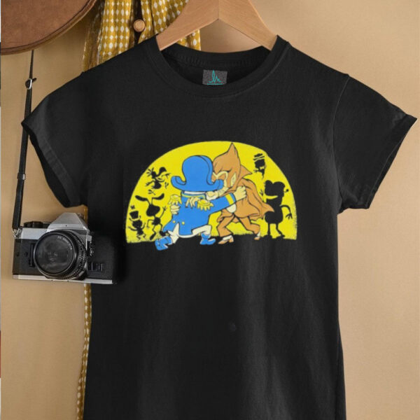 Captain crunch and count chocula brawling on this shirt