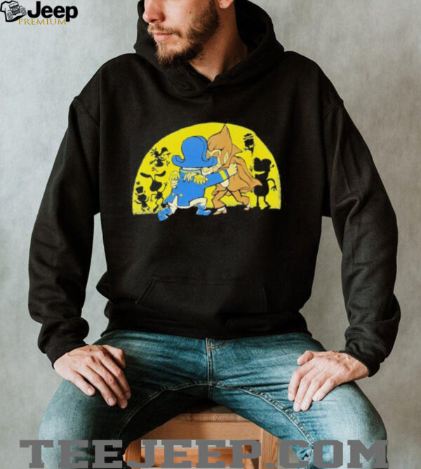 Captain crunch and count chocula brawling on this shirt