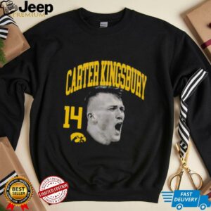 Carter Kingsbury Iowa basketball big head shirt