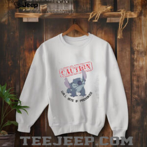 Caution will bite if provoked Stitch shirt2