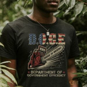 Chainsaw For Bureaucracy Funny D.O.G.E DOGE USA Flag T Shirt2