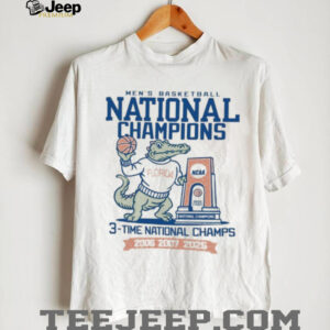 Champion Florida Gators Oatmeal Three Time NCAA Mens Basketball National Champions T Shirt0