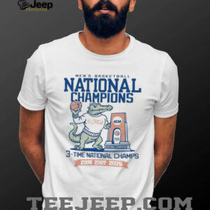 Champion Florida Gators Oatmeal Three Time NCAA Mens Basketball National Champions T Shirt1