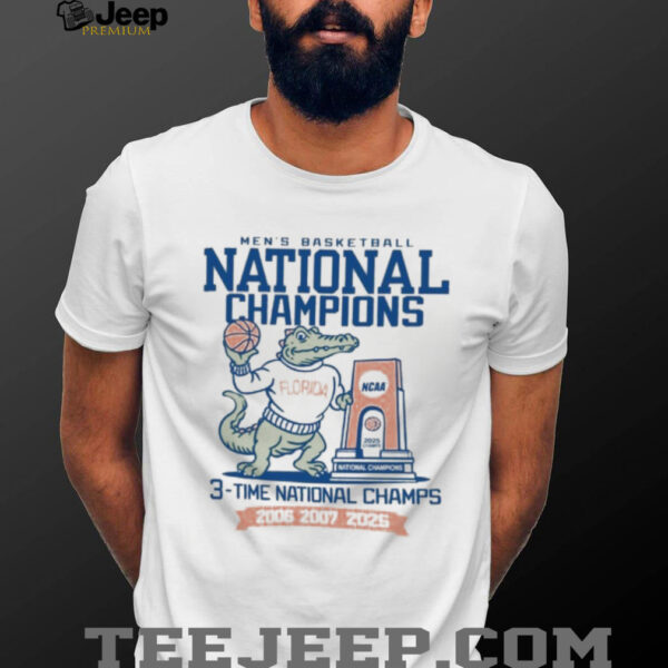 Champion Florida Gators Oatmeal Three Time NCAA Men’s Basketball National Champions T Shirt