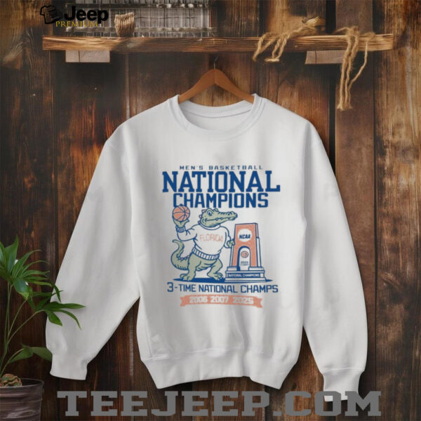 Champion Florida Gators Oatmeal Three Time NCAA Men’s Basketball National Champions T Shirt