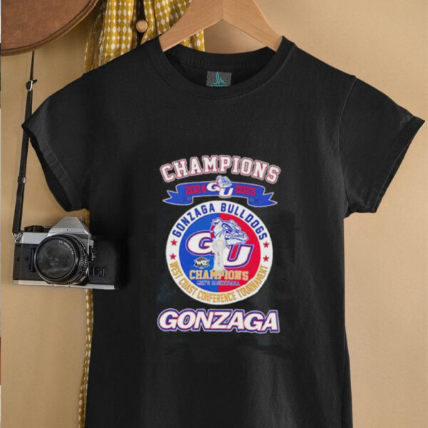 Champions 2024 2025 West Coast Conference Tournament Gonzaga Bulldogs shirt