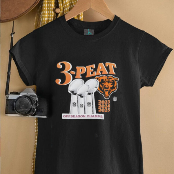 Chicago Bears 3 peat Off Season Champs 2023 2025 shirt