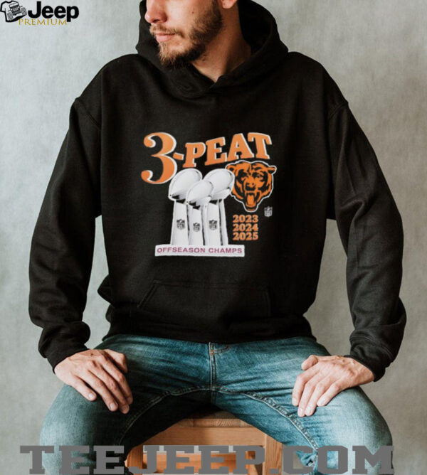 Chicago Bears 3 peat Off Season Champs 2023 2025 shirt