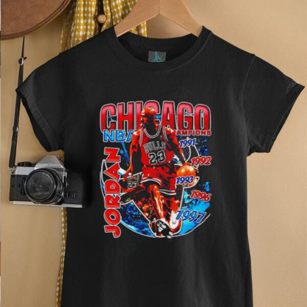 Chicago Bulls NBA Champions 1991 1997 Michael Jordan Graphic Shirt