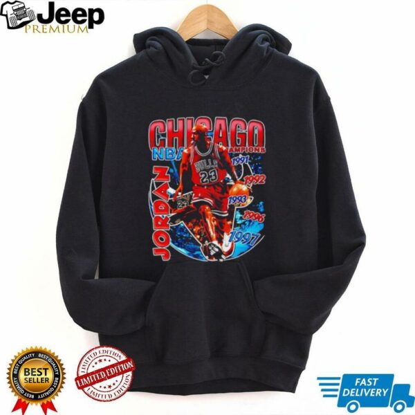 Chicago Bulls NBA Champions 1991 1997 Michael Jordan Graphic Shirt