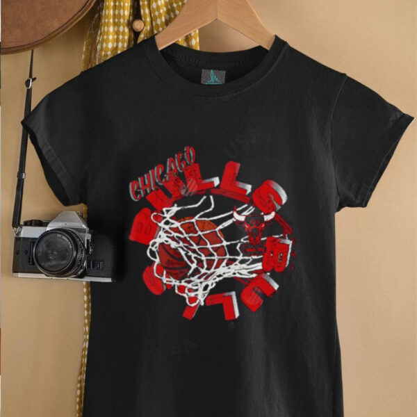 Chicago Bulls Windy City Basketball Hoop Slam Dunk Graphic Shirt