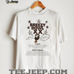 Chris Brown Breezy Bowl XX Tour 2 sided 20 years of Chris Brown Europe North America shirt0