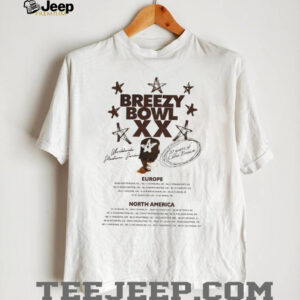 Chris Brown Breezy Bowl XX Tour 2 sided 20 years of Chris Brown shirt3