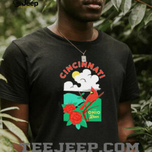 Cincinnati the Ohio river cardinal T shirt