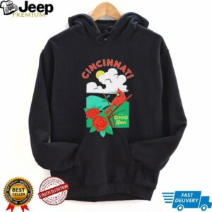 Cincinnati the Ohio river cardinal T shirt2