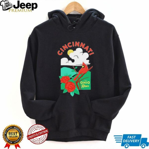 Cincinnati the Ohio river cardinal T shirt