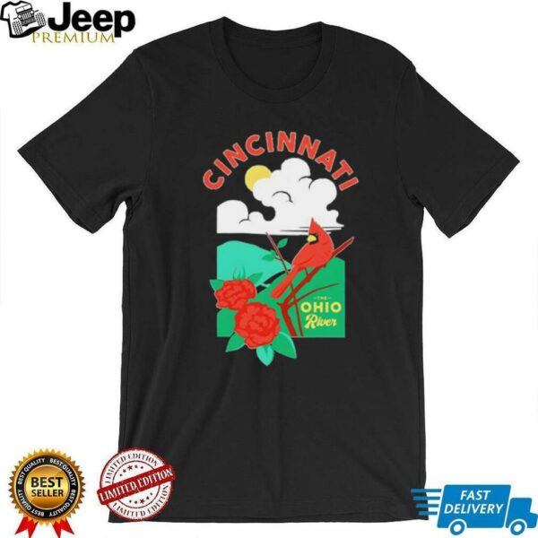 Cincinnati the Ohio river cardinal T shirt