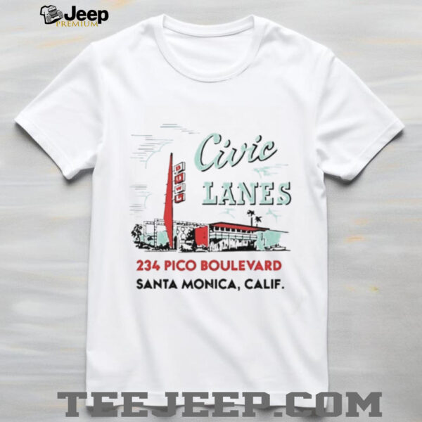 Civic Lanes 234 Pico Boulevard Santa Monica Calif shirt