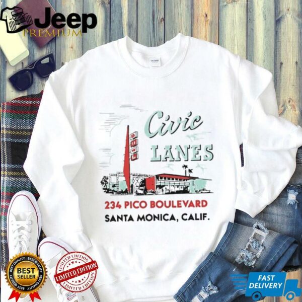 Civic Lanes 234 Pico Boulevard Santa Monica Calif shirt