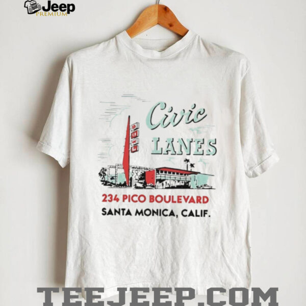 Civic Lanes 234 Pico Boulevard Santa Monica Calif shirt