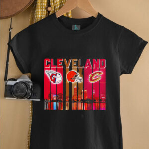 Cleveland Guardians x Cleveland Browns x Cleveland Cavaliers night city shirt0