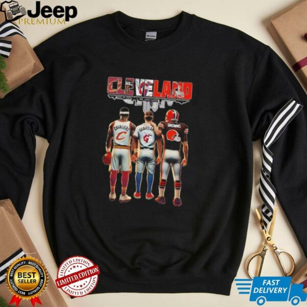 Cleveland sports basketball baseball and football players unisex t shirt (1)