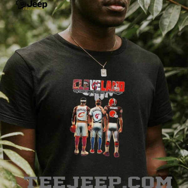 Cleveland sports basketball baseball and football players unisex t shirt (1)