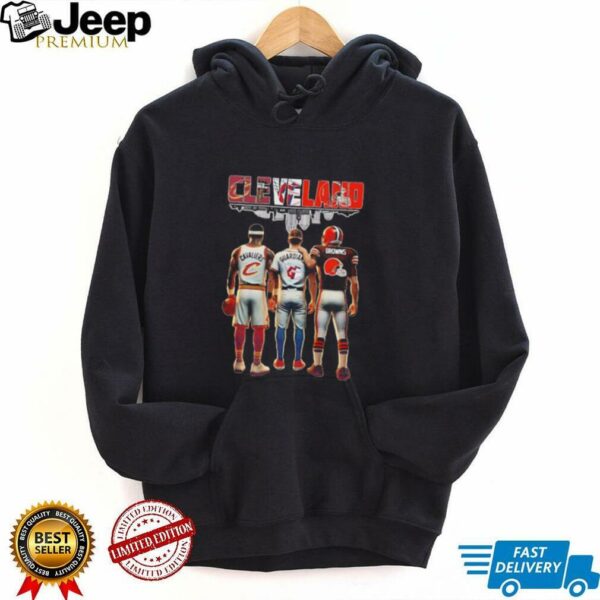 Cleveland sports basketball baseball and football players unisex t shirt (1)