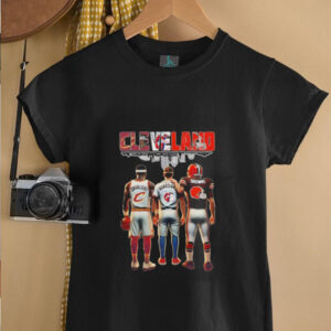 Cleveland sports basketball baseball and football players unisex t shirt 23