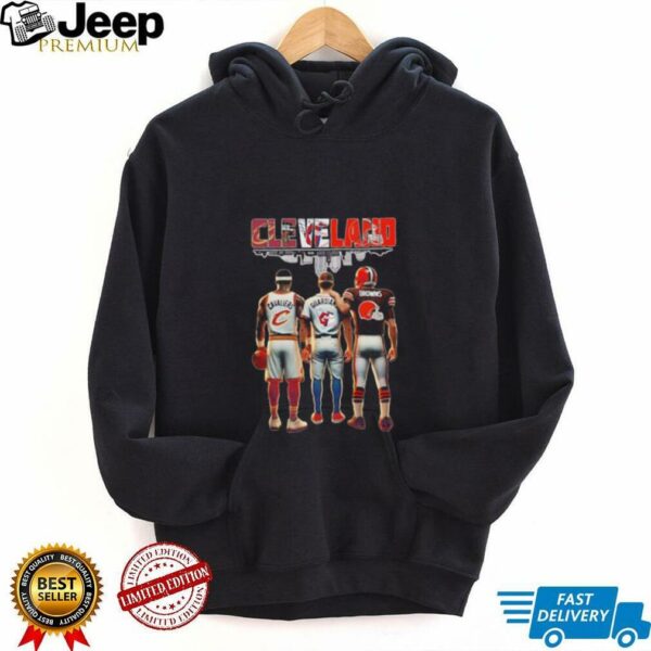 Cleveland sports basketball baseball and football players unisex t shirt (2)