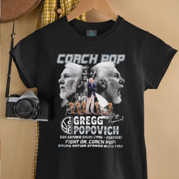 Coach Pop Gregg Popovich Spurs Nation Stands With You Signature Unisex T shirt