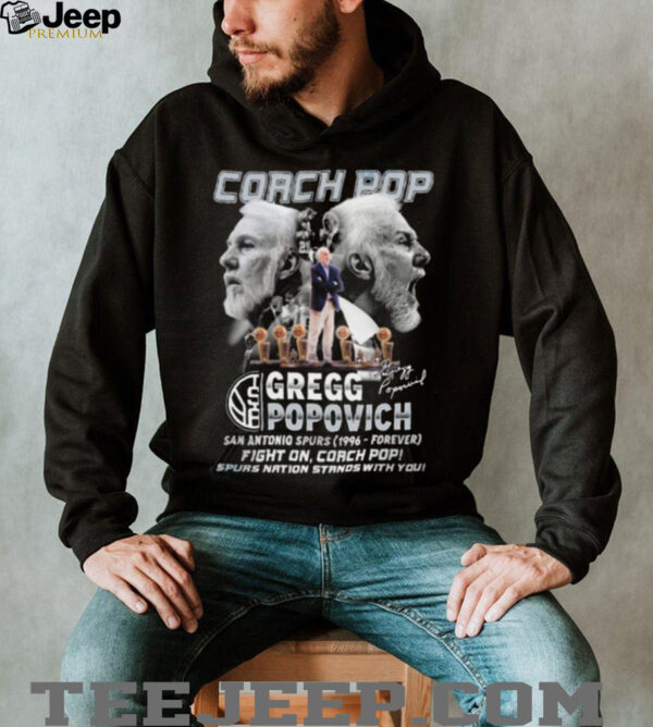 Coach Pop Gregg Popovich Spurs Nation Stands With You Signature Unisex T shirt