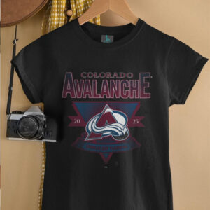 Colorado Avalanche Fanatics Heather Charcoal 2025 Stanley Cup Playoffs Crossbar Tri Blend T Shirt