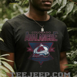 Colorado Avalanche Fanatics Heather Charcoal 2025 Stanley Cup Playoffs Crossbar Tri Blend T Shirt3