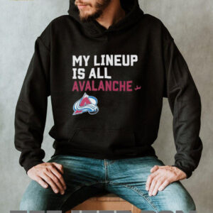 Colorado Avalanche my lineup is all logo shirt