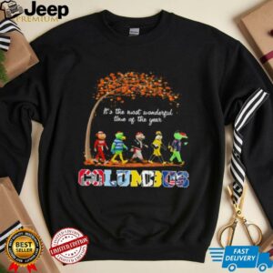 Columbus Sports Teams Mascots & Beatles Abbey Road “It’s The Most Wonderful Time Of The Year” Shirt – Stinger & Classic Holiday Music