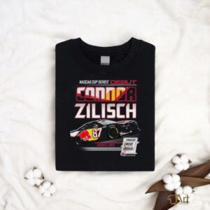 Connor Zilisch Trackhouse Racing Team Collection Heather Navy Red Bull Car T Shirt2
