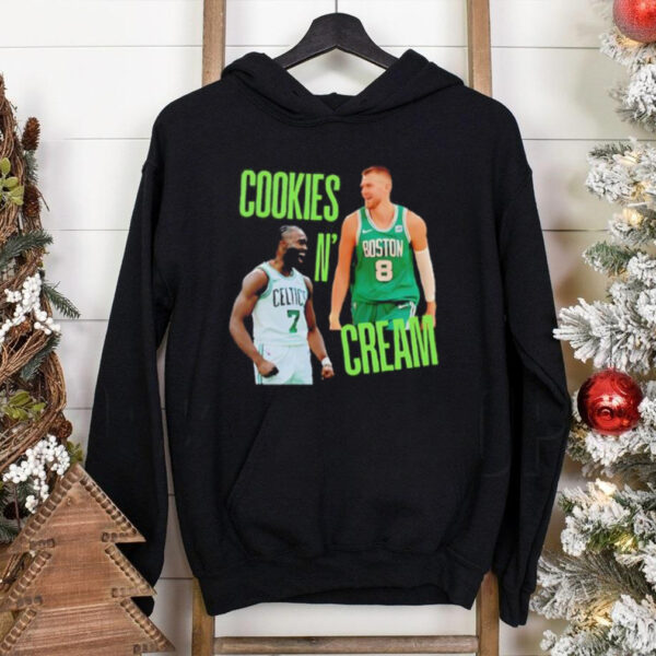 Cookies and Cream Jaylen Brown and Kristaps Porzingis Boston Celtics shirt