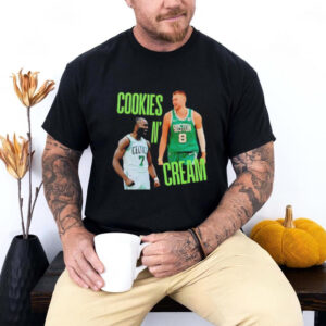 Cookies and Cream Jaylen Brown and Kristaps Porzingis Boston Celtics shirt
