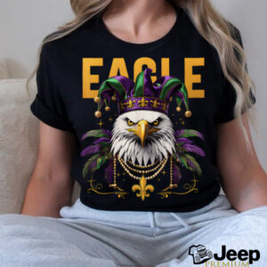 Cool Face Eagles with Mardi Gras Sunglass Eagles Cheer Fly...