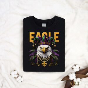 Cool Face Eagles with Mardi Gras Sunglass Eagles Cheer Fly T Shirt2